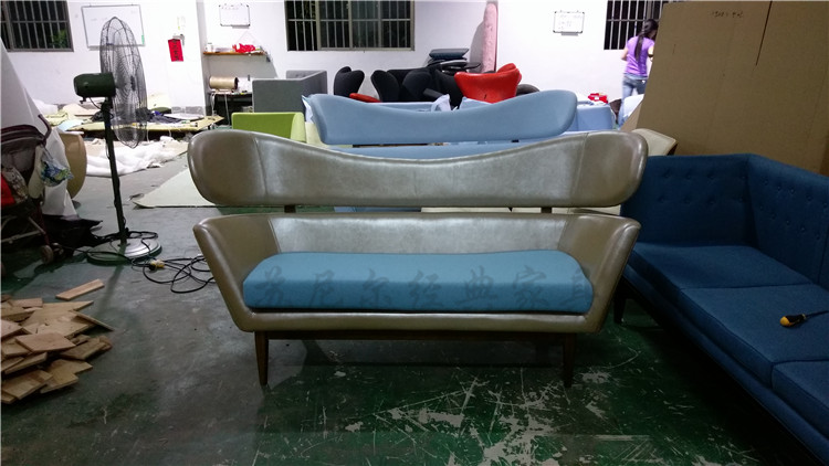 Bắc âu cổ điển thiết kế nội thất thời trang vỏ giải trí ghế sofa khách sạn sofa vải mô hình sofa phòng