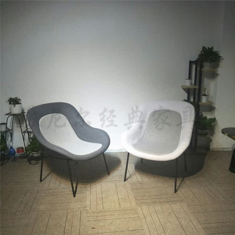 Bắc Âu cổ điển thiết kế nội thất đơn giản kinh doanh văn phòng tiếp tân ghế khách sạn clubhouse phòng chờ ghế sợi thủy tinh ghế tròn