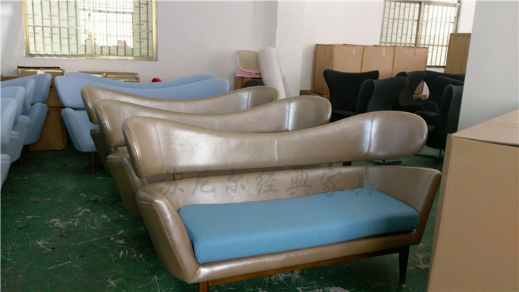 Bắc âu cổ điển thiết kế nội thất thời trang vỏ giải trí ghế sofa khách sạn sofa vải mô hình sofa phòng