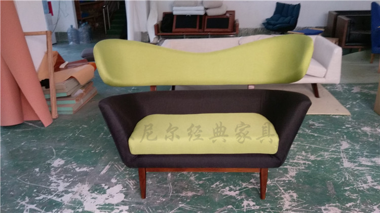 Bắc âu cổ điển thiết kế nội thất thời trang vỏ giải trí ghế sofa khách sạn sofa vải mô hình sofa phòng