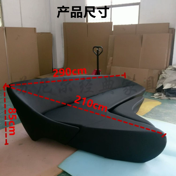 Đồ nội thất thiết kế trăng sofa kính lớn cong sofa shaped sảnh khách sạn sofa mô hình biệt thự phòng