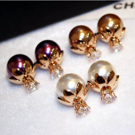 Korean Jewelry Fashion Diamond Earrings with Zircon and Diamond Earrings