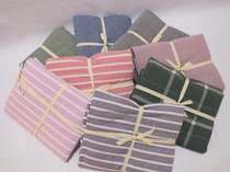 Pure Cotton Thickened Pillowcase All-cotton Strip Lattice Adult Day Style Pillowcase 74 * 48 Large Number of Pillow Core Cover 1 FITTING CLEAR CABIN