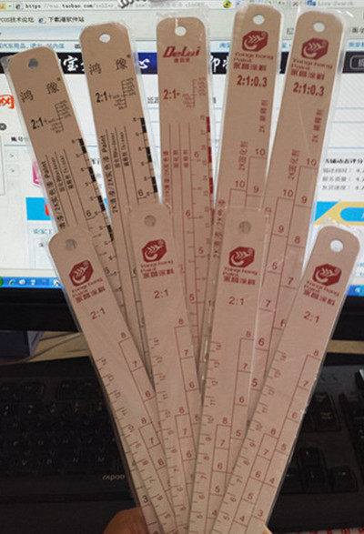 Thickened Tone Paint Proportional Ruler Car Paint Color Scale Varnish Firming Agent Rare Alloy 35cm