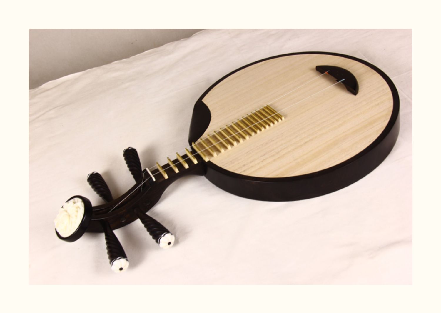 Ebony Yueqin Nhạc cụ 40 Sophomore Huang Jing Opera Yueqin Nhà máy âm nhạc dân gian trực tiếp Yueqin Xipi Yueqin - Nhạc cụ dân tộc sáo huân
