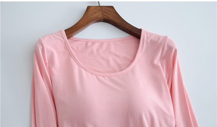 Với miếng đệm ngực mà không mặc một chiếc áo tập yoga mùa thu quần áo dài tay áo lót đáy quần áo ấm áo lót nhiệt áo ngực cho mẹ bầu