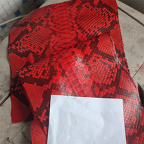 Red original python back leather DIY ledger wallet mobile casing shoes necklace long clamp clothes