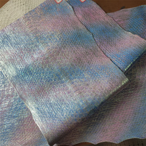 Pearlescent Colored Laser Shiny Silver Python Leather stock DIY hand tent This wallet Hand shell Watch Strap Item Circle Long Clip Wrap bag