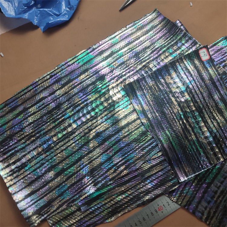 Black Laser-Colored Python Leather Material for Journals, Wallets, Phone Cases, Watch Straps, Short and Long Wallets, Collars, Shoes, and Clothes