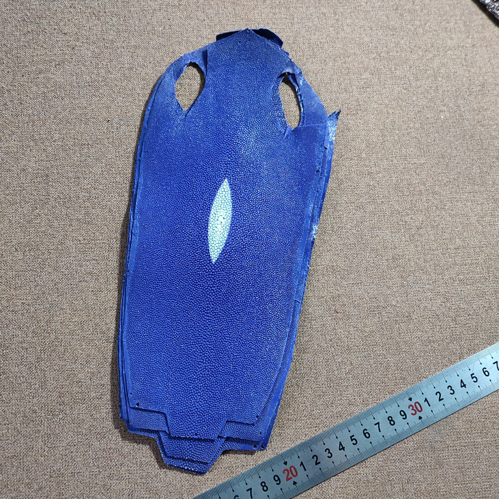 Purple Pearl Fish Leather Leather stock Devil Fish Leather handmade DIY mobile phone protective shell Carpack with non grilled surface