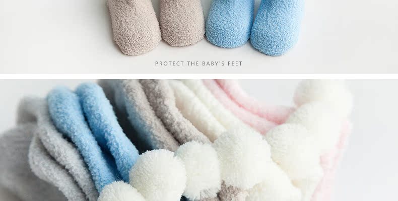 Vớ nhung cho bé nhung mùa xuân và mùa thu dày cotton cộng với tất nhung ấm 0-1-3 tuổi 6-12 tháng quần tất lưới cho bé