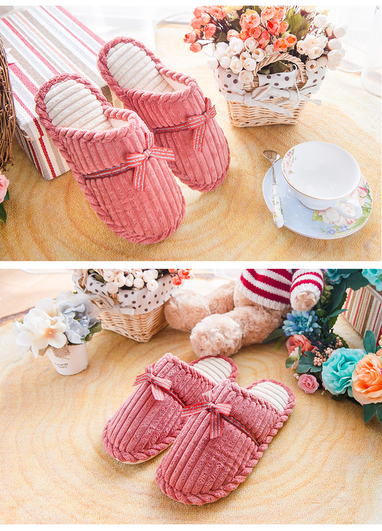 Dép cotton mùa đông 2018 nam nữ dày đáy đôi phiên bản Hàn Quốc trong nhà không trơn trượt mùa đông ấm áp dễ thương tháng dép đi trong nhà vệ sinh