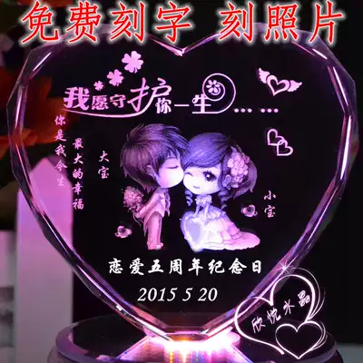 Crystal rose Tanabata Valentine's Day gift ornaments custom wedding anniversary wife creative birthday