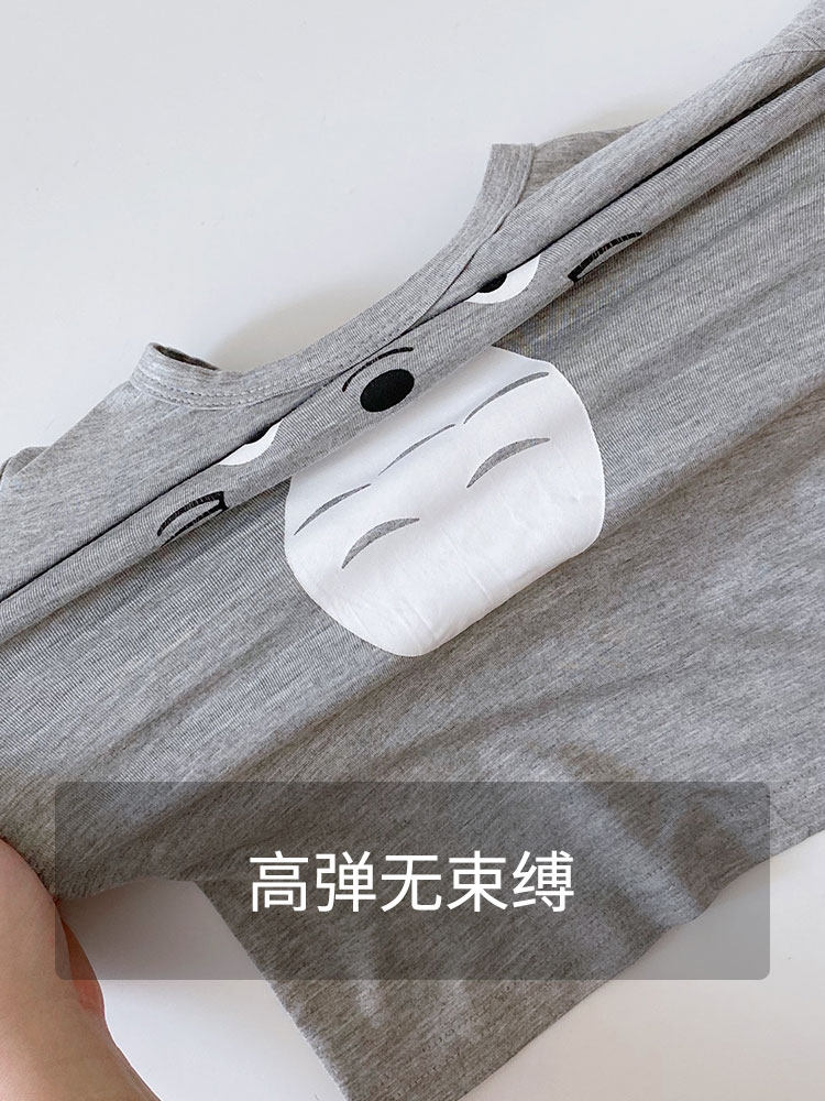 CHILDRENS PAJAMAS MODAL MASKS SPRING AND AUTUMN LONG SLEEVES THIN CARTOON HIGH WAIST SET BABY BOYS GIRLS LOUNGEWEAR