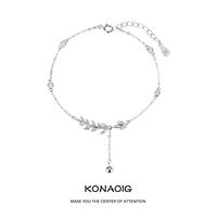 "Suisui Ping An" s999 sterling silver wheat ear tassel hand women's light luxury niche gift for best friend and girlfriend's birthday gift