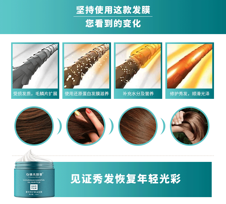 Mặt nạ tóc Dầu xả chính hãng Thuốc mỡ thay thế độ khô và thuốc nhuộm Cải thiện tóc xoăn Giữ ẩm mượt và suôn mượt Thương hiệu chính thức ủ tóc tigi