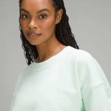 Идеально негабаритная г -жа круглая шея короткие свитера 丨 lululemon 丨 lw3ebes