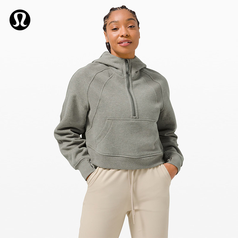 lululemon -- Ms. Scuba sports semi-zipped hoodie with hoodie * loose LW3DUSS