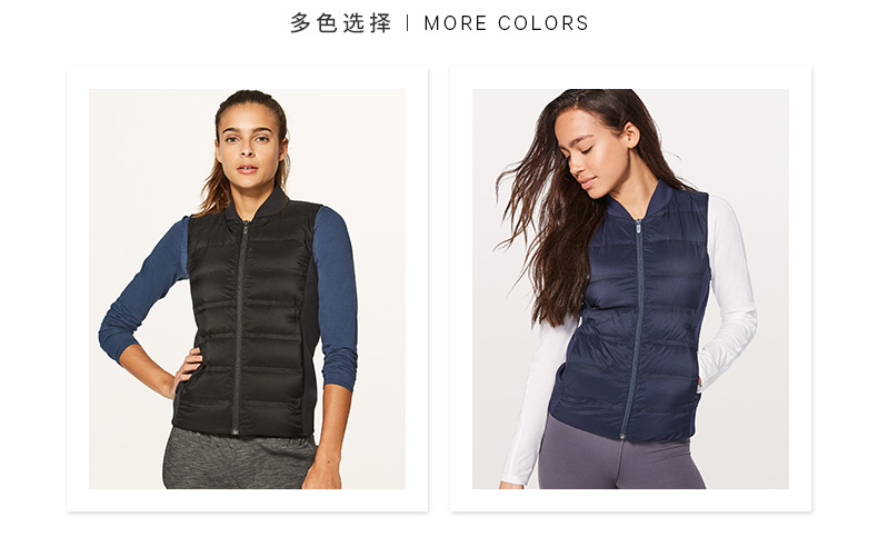 Lululemon 丨 Xuống và xung quanh áo thể thao nữ LW4AJCS áo khoác ba lỗ