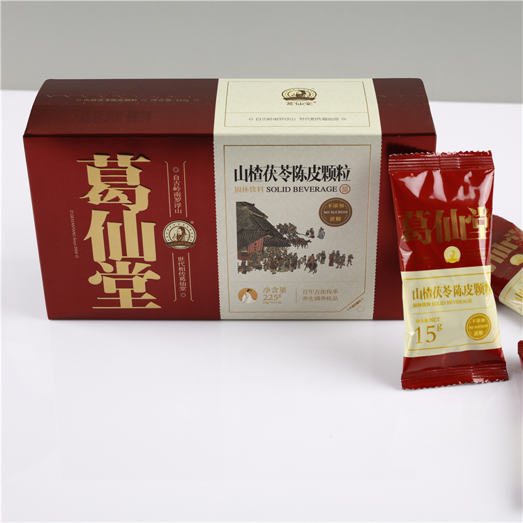 Ge Xiantang hawthorn, poria, tangerine peel granules, low sugar, no sucrose, warm palace, stomach, health tea, small bags, send health
