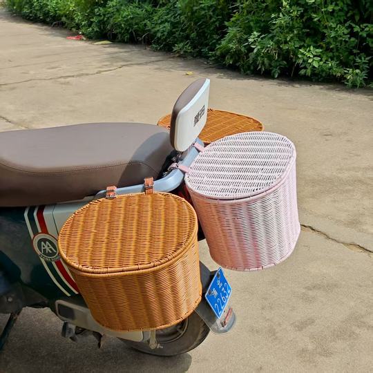 Большая задняя корзина для электромобилей с крышкой, сумка для хранения шлема, универсальная подвесная корзина для мотоциклов, для рюкзаков.