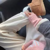 Утепленные джинсы с начесом для беременных для отдыха, штаны, оверсайз, подходит для подростков, осенние