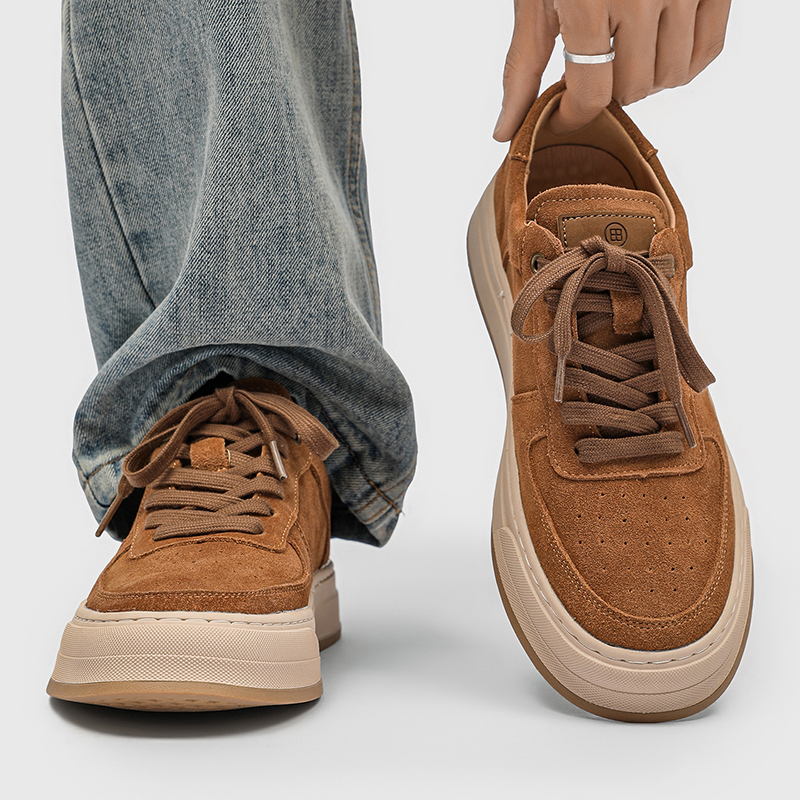 2026 New Spring and Summer Retro British Style Sneakers Men's Low-Top Casual Shoes Breathable German Training Shoes Suede Trendy Shoes