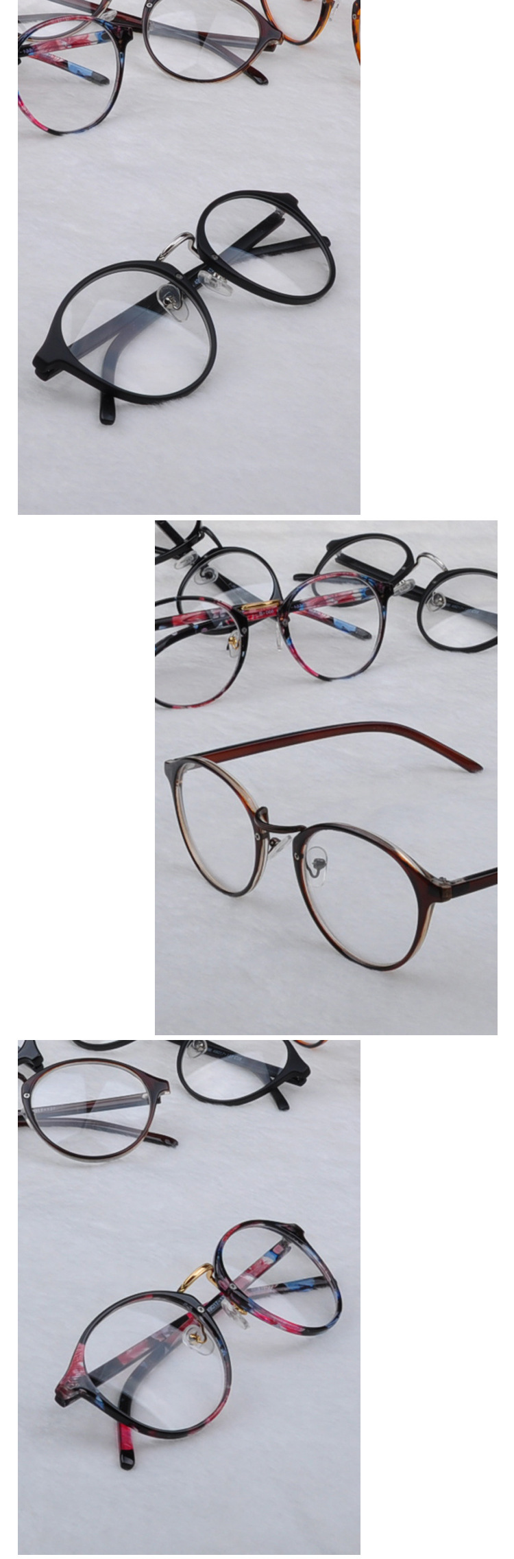 Hộp tròn lớn retro dành cho nam và nữ đã hoàn thành kính có gọng kính 0-600 độ kính chanel