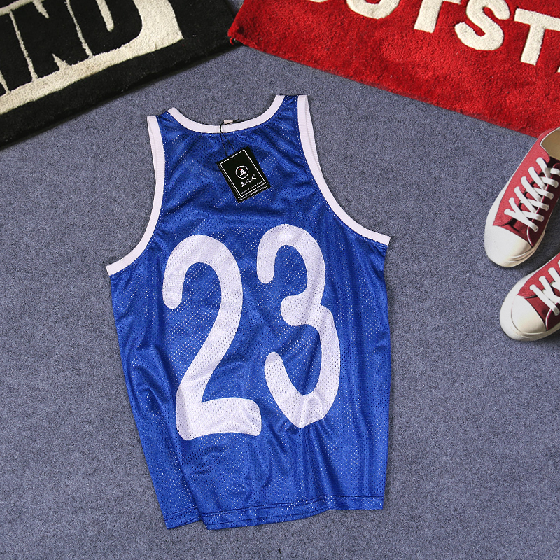 Edison Chen với vest 23 đường phố hip hop hip-hop hiphop xu hướng giải trí thể thao bóng rổ mồ hôi nam ao thể thao