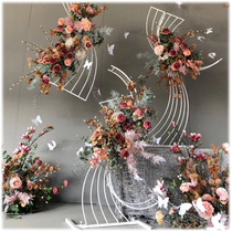 Wedding Celebration New Props Butterfly Iron Art Pendulum Pieces Chinese Ceiling Road Leading Stage Decoration Large Background Scene Arrangement