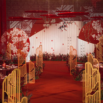 New Wedding Props Eu Style Iron Art Screen Sea Oath Mountain Alliance Art Road Citation Chinese Retro Wedding Decoration Background Swing