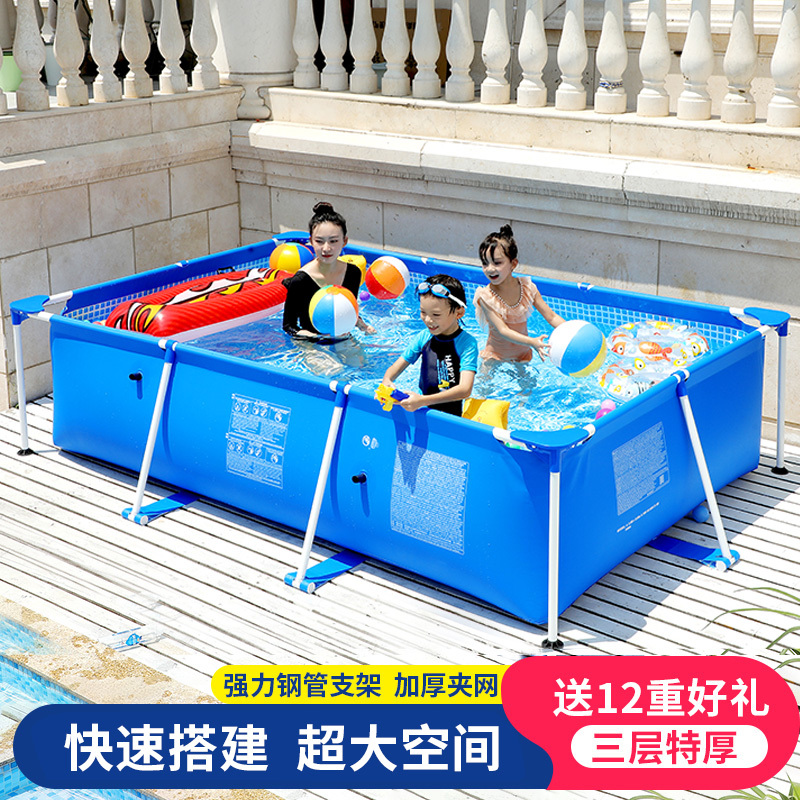 Large Children's Inflatable Pool for Home Use, Villa, Baby, Adult, Outdoor, Foldable, Family, No Inflation Required Large Children's Inflatable Pool for Home Use, Villa, Baby, Adult, Outdoor, Foldable, Family, No Inflation Required