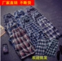 Bán buôn kẻ sọc cotton nam quần ngủ mùa hè cotton nhà quần short năm điểm quần nhà quần quần bãi biển quần áo thời trang