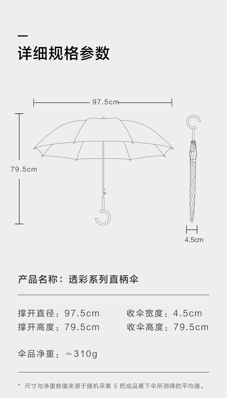 新低！BANANA UNDER 蕉下 长柄透明雨伞 大号 三折 券后29元起包邮，糖果色款79元（之前推荐44元） 买手党-买手聚集的地方