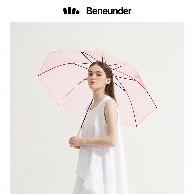 BENEUNDER 蕉下 BU9087 透彩系列 直柄透明雨伞  天猫优惠券折后￥29包邮（￥89-60）