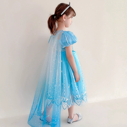 Детский летний наряд маленькой принцессы, платье, юбка, «Холодное сердце», коллекция 2021, подарок на день рождения
