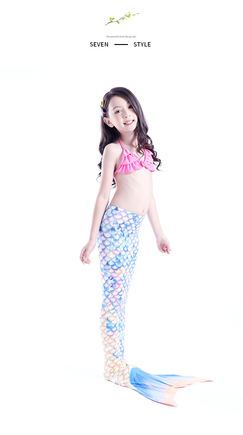 Quần áo bơi cho bé gái Nàng tiên cá Công chúa Nàng tiên cá Đầm bơi Cô gái đi biển Chia bikini quần lót trẻ em