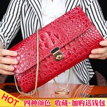 2020 new Thai avocado leather handbag handbag genuine leather single shoulder bag inclined cross-pack chain handbag handbag small bag damp