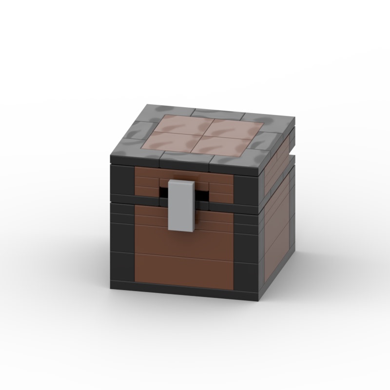 Creative Moc Minecraft Game Wooden Box Storage Box Model Children's Educational Assembly Small Particle Building Blocks