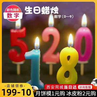 Cake Candles Digital Candles Craft Gift Baby Birthday Colorful Candles Christmas Party Bake Cake Decoration