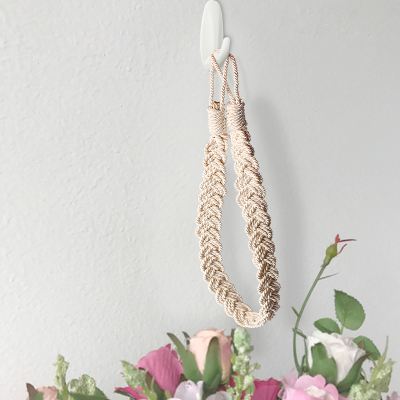 Nordic style Curtains Strap pair Fitted Wall Hooks Curtain-bound rope Living room Soft Decades Curtains Buttons