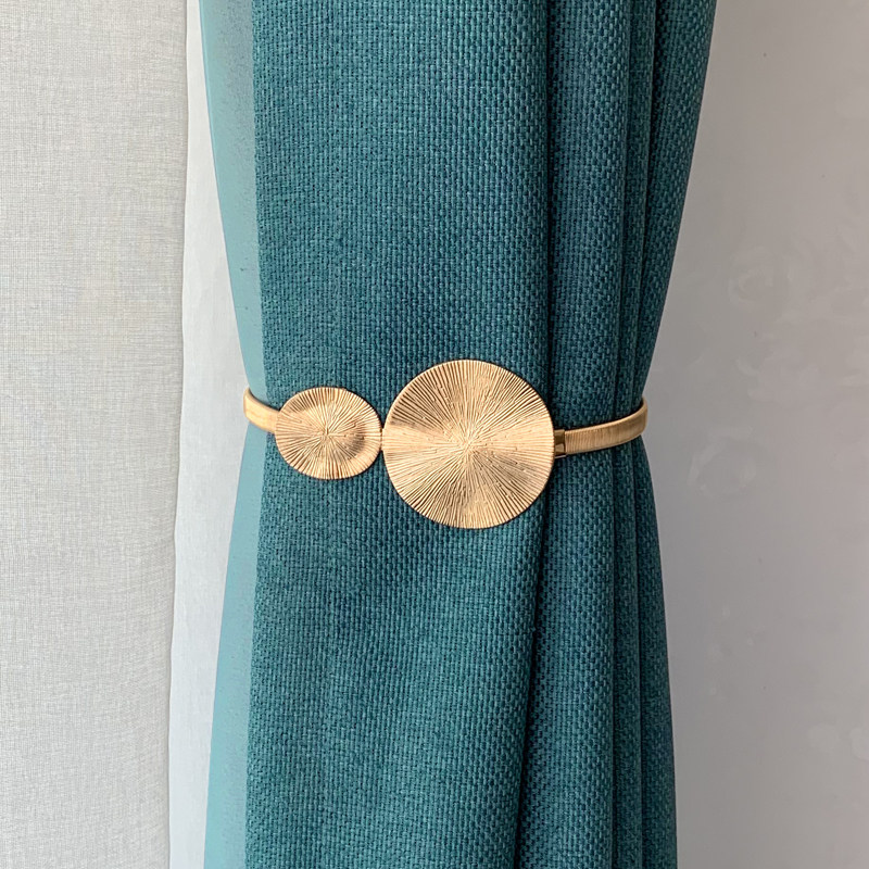 High-grade alloy light luxury curtain strap lotus leaf shape new house bedroom living room soft decoration storage curtain buckle