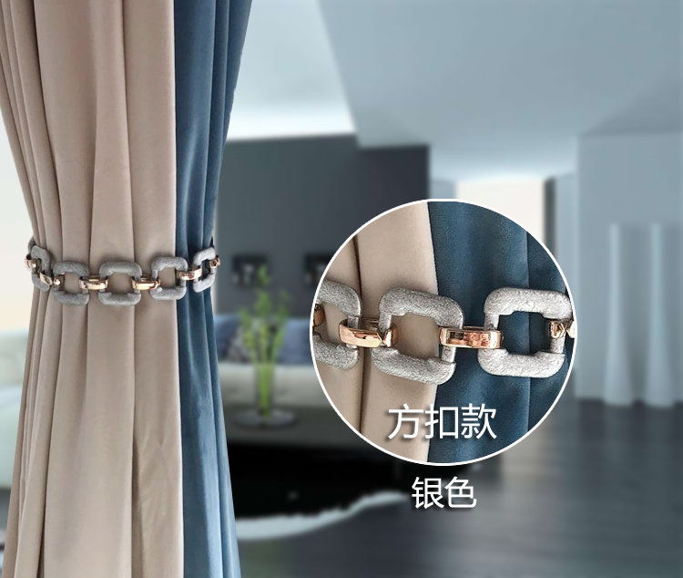 Đơn giản hiện đại sáng tạo dây đai rèm rèm chuỗi nút thời trang miễn phí punch hook phòng khách phòng ngủ - Phụ kiện rèm cửa khung rèm phòng thay đồ