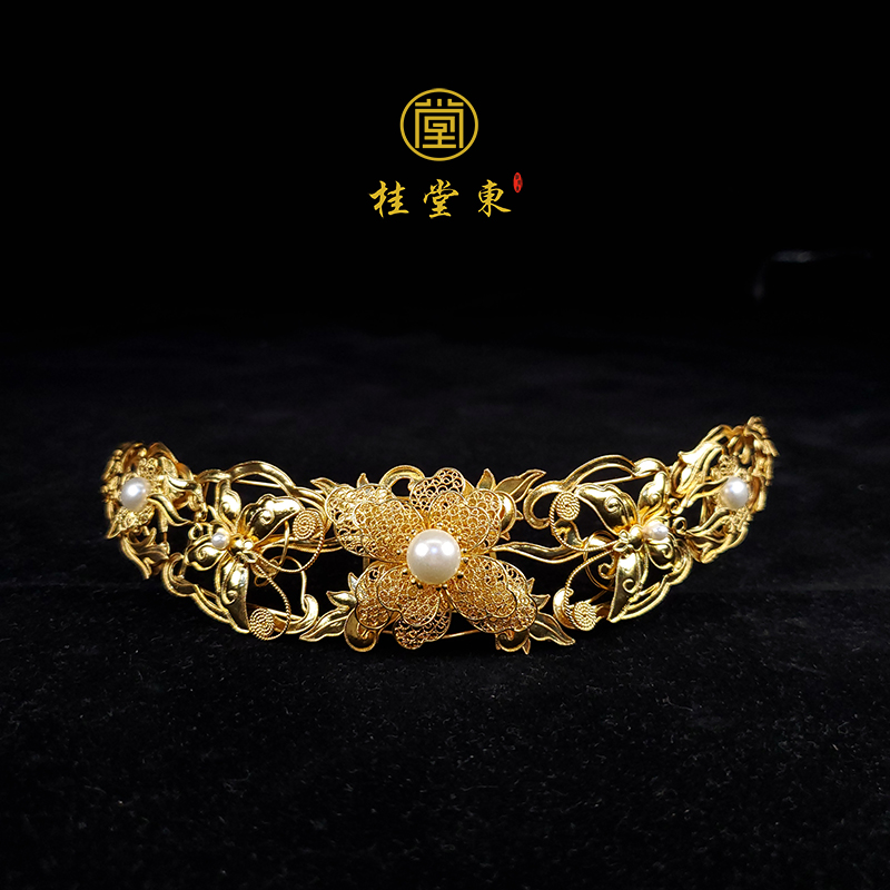 Guitang East crown Xiuhe headdress bride phoenix crown Chinese antique atmosphere wedding hair accessories silver gilded Ming Hanfu