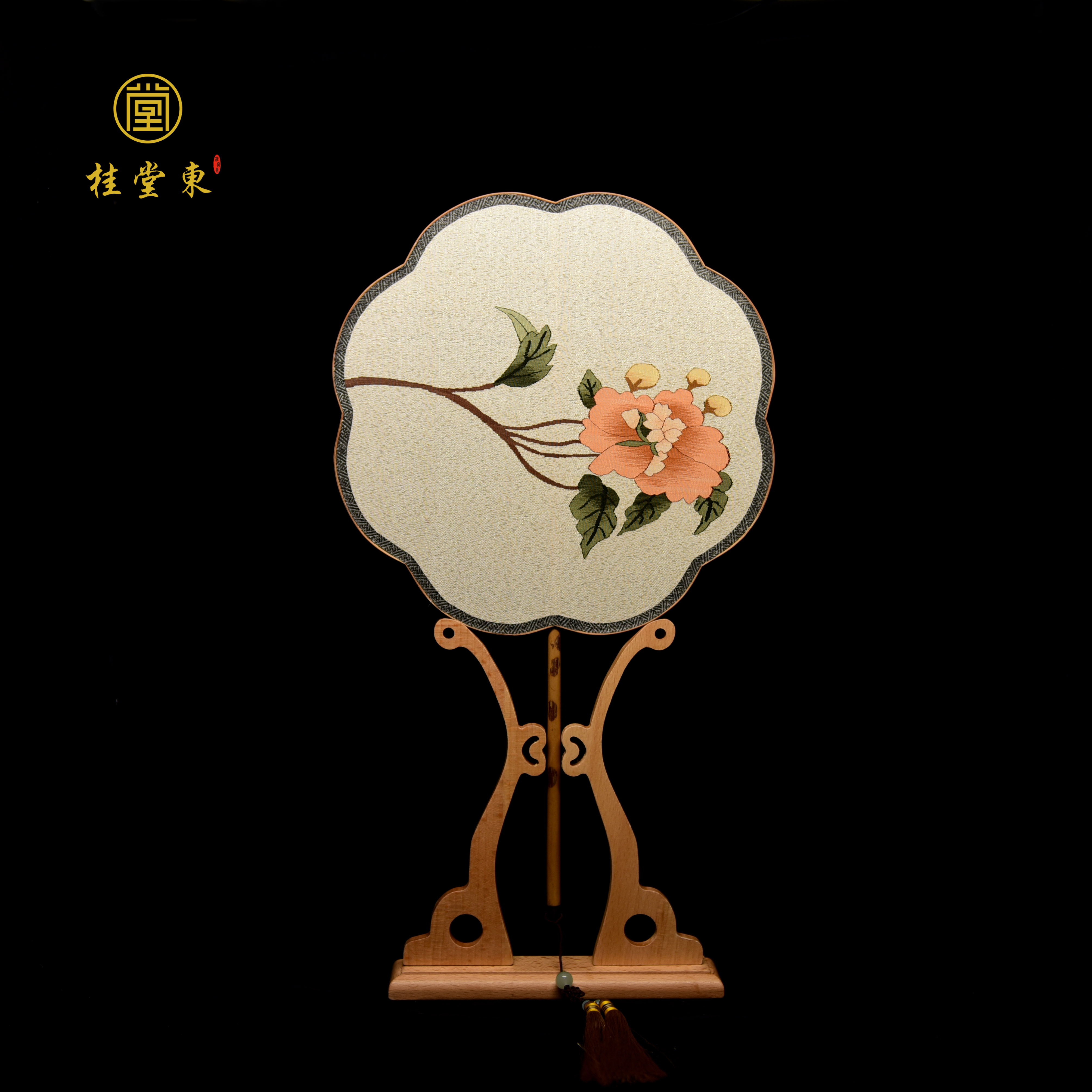 Guitang East Kesi Tuan Fan Hanfu Accessories Chinese Style Gifts Ancient Style Su Embroidery Double-sided Embroidery Chinese Bridal Wedding Fan