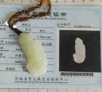 Hetian Jade Green and white jade Guanshiyin Bodhisattva Buddha hanging pendant