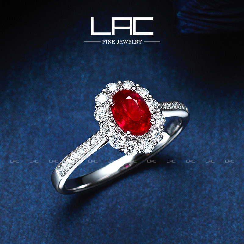 (Stars Same) LAC Advanced Jewelry Natural Dove Blood Ruby Ring Woman 18k Gold Custom Colored Gem