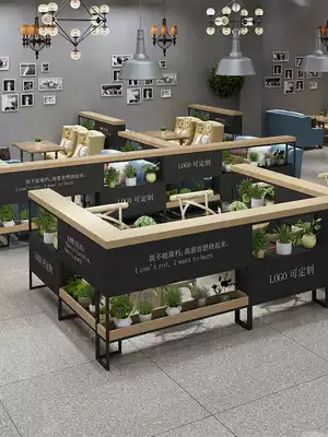 Nordic creative dining room Net red card seat partition flower frame office iron shelf cover decorative guardrail Wall