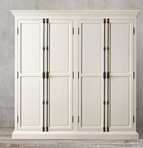 American country vintage old solid wood wardrobe antique oak single double four door wardrobe cloakroom lockers lockers