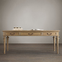 American Country Oak old desk full solid wood retro desk conference table study writing desk computer desk